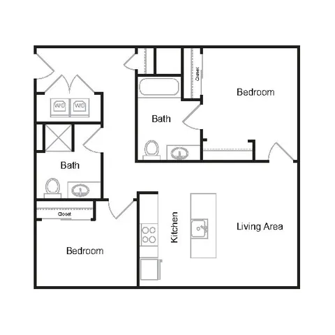 Zella - 2 Bed - Floorplan