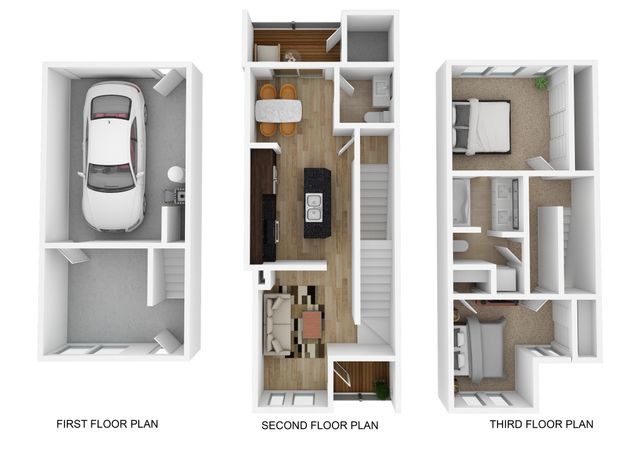 2 Bed, 1.5 Bath, 1 Car Garage