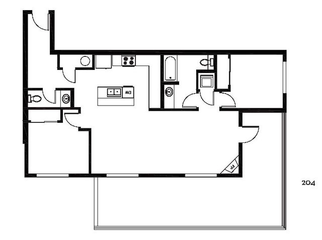 Flora Flats &ndash; Apartment 204 &ndash; Floorplan