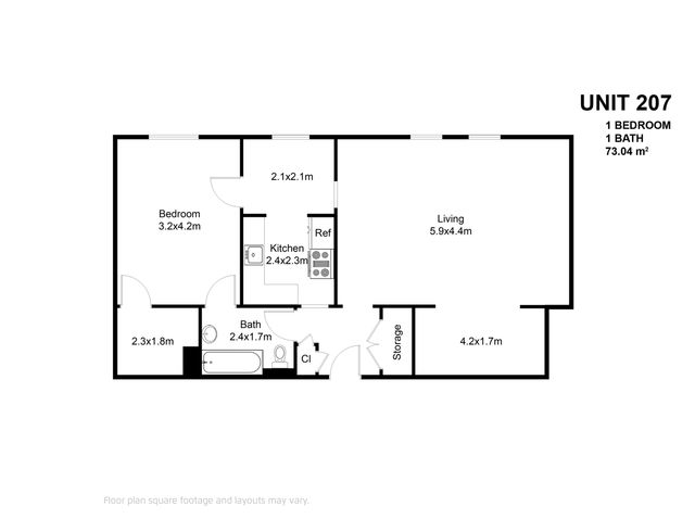 Whitworth - 1 Bedroom - 2A