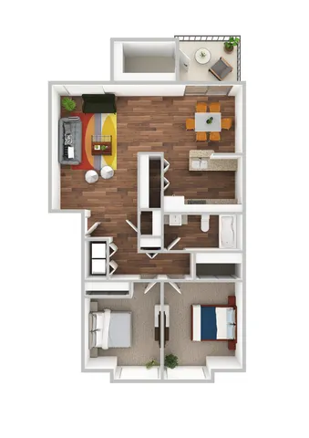 2 x 1 Floor Plan