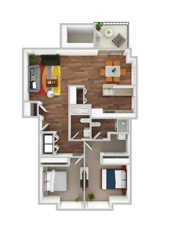 2 x 2 Floor Plan