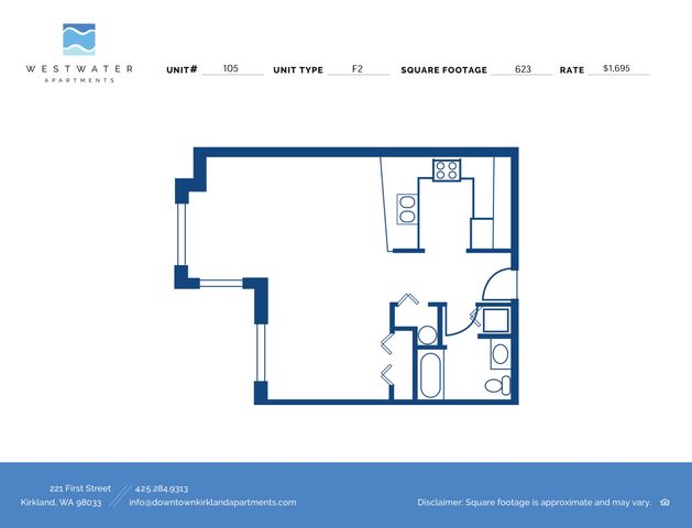 Westwater Studio Floorplan 1