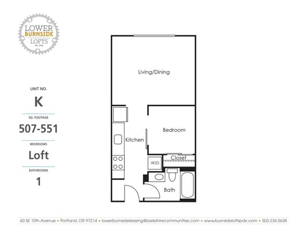 Lower Burnside Lofts_Loft One Bed