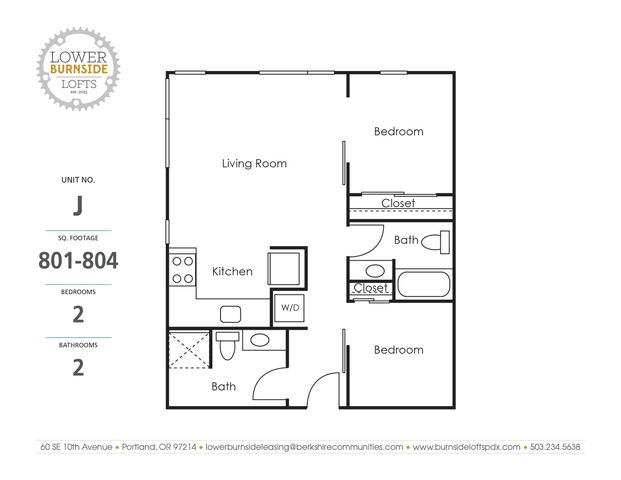 Lower Burnside Lofts_2 Bedroom