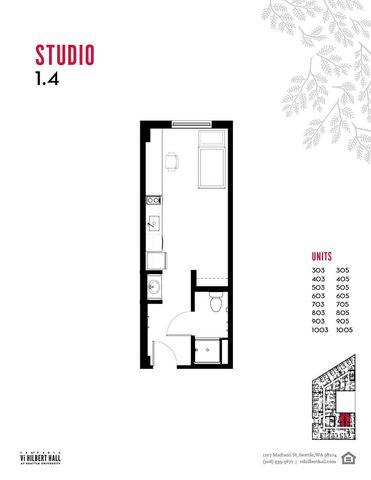 Vi Hilbert Studio Floorplan