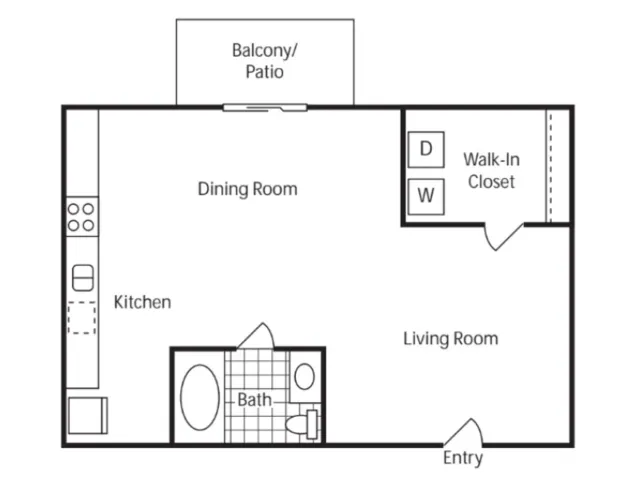 The Habitat Studio Floorplan