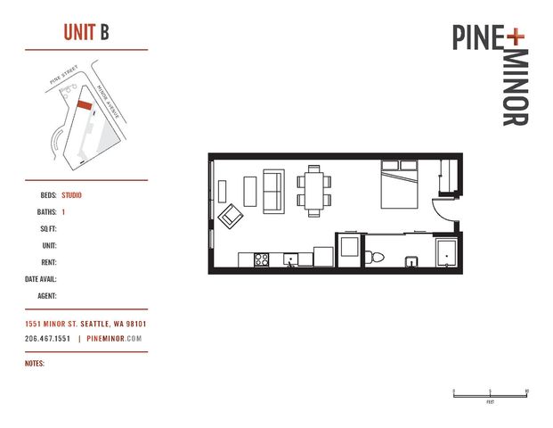Pine Minor B-S1 Studio Floorplan