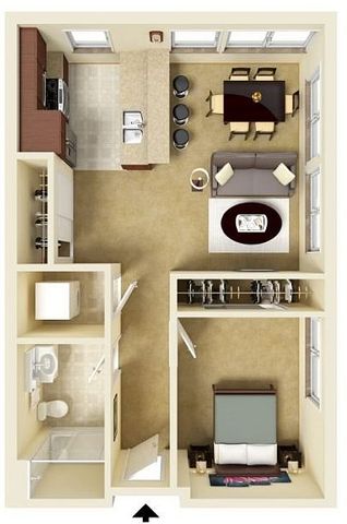 Aperture Traditional 1 Bed Floorplan
