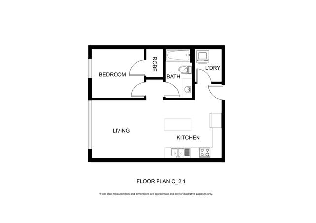 One Bedroom Floorplan