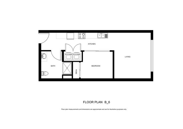 Open One Bedroom Floorplan