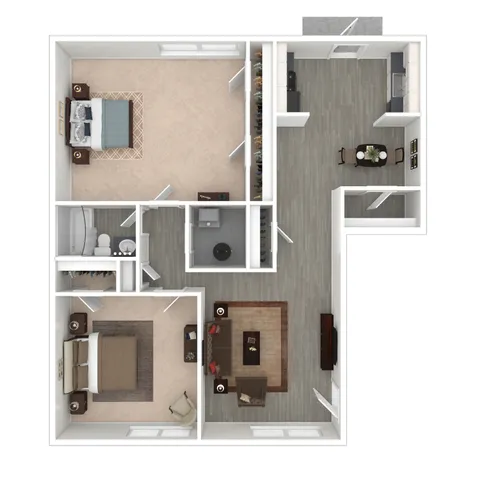 2 Bedroom, 1 Bathroom