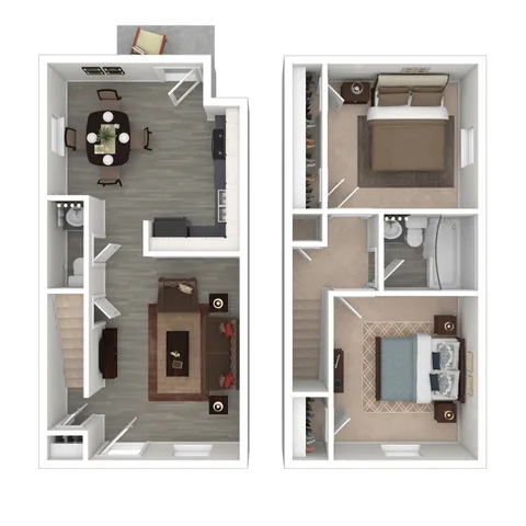 2 Bedroom, 1.5 Bathroom