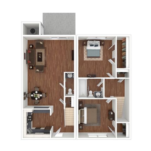 2 Bedroom, 1.5 Bathroom