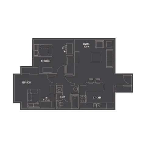2 Bedroom 1 Bathroom