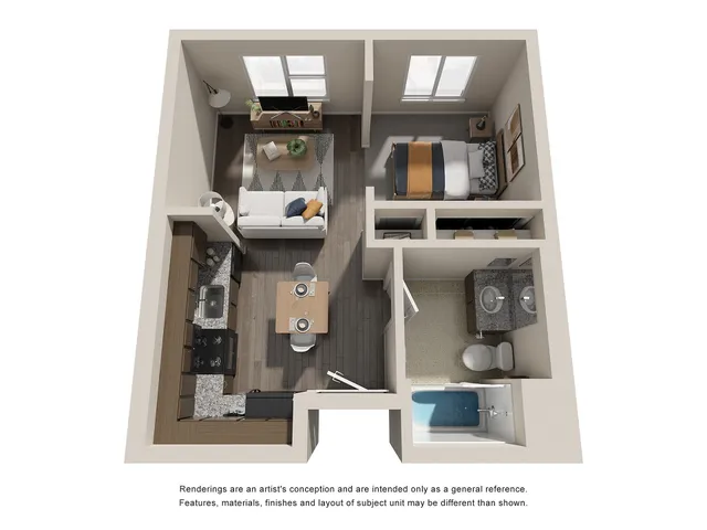 One Bedroom Floorplan