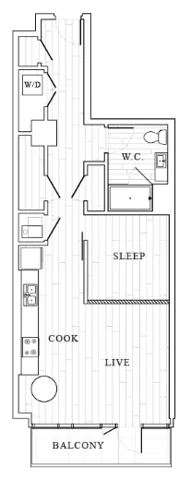 The Tower at OPOP Studio Floorplan