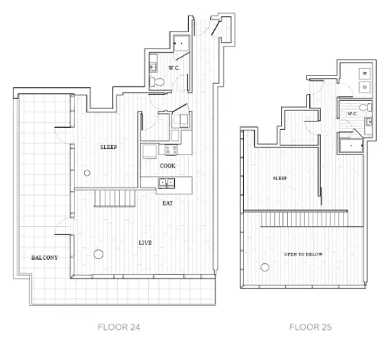 The Tower at OPOP 2401 Penthouse Floorplan