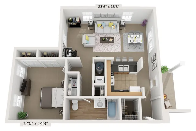 1BR Floorplan