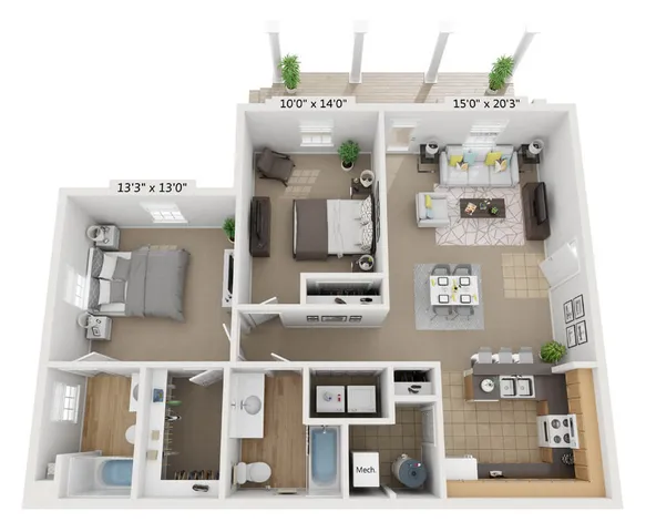 2BR Floorplan