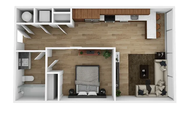 one bedroom floor plan