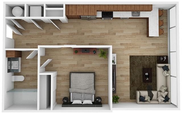 one bedroom floor plan