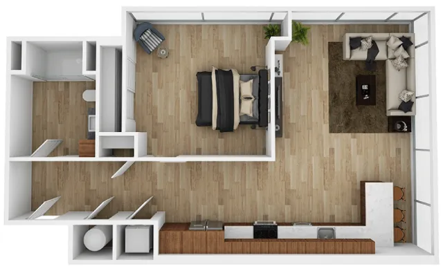 one bedroom floor plan