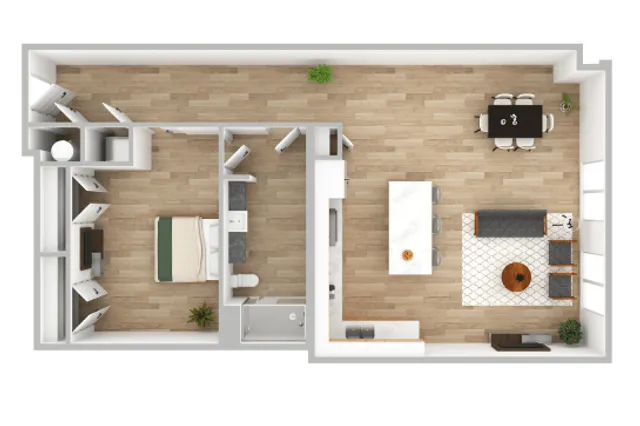 one bedroom floor plan