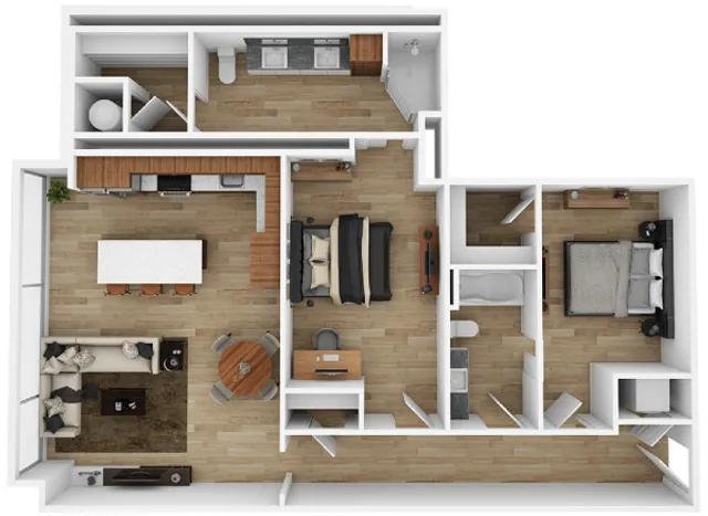 two bedroom floor plan