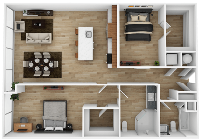 two bedroom floor plan