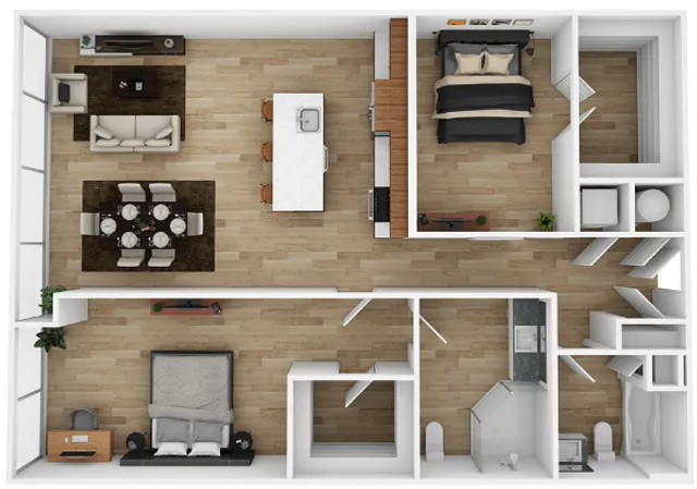 two bedroom floor plan