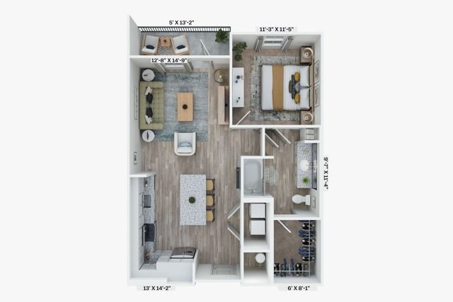 one bedroom apartment home