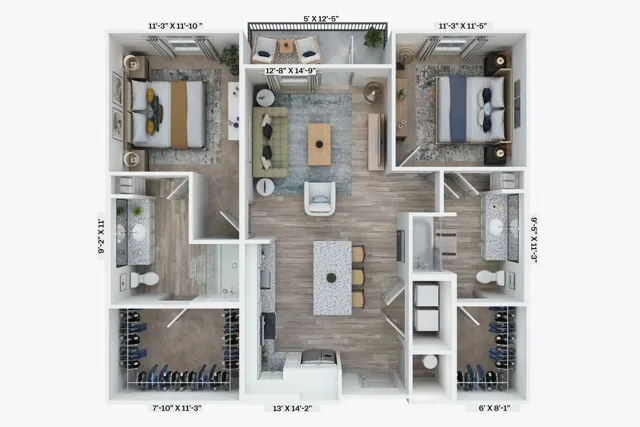 two bedroom apartment home