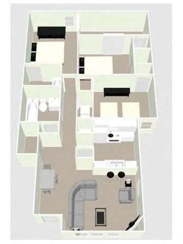 three bedroom apartment