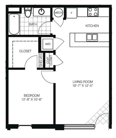 one bedroom apartment