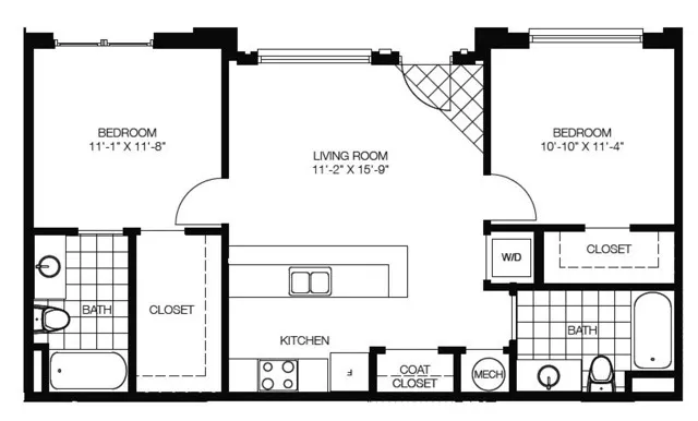 two bedroom apartment