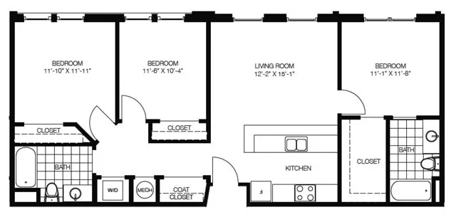 three bedroom apartment