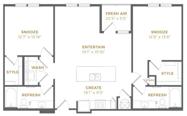 Two Bed Two Bath Apartment