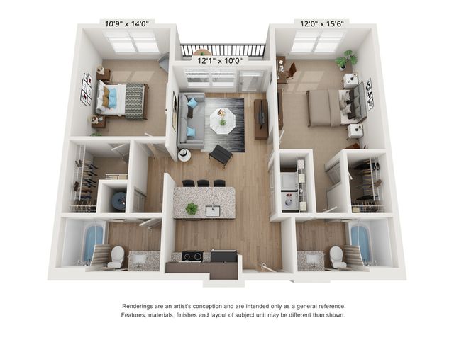 2 Bed 2 Bath