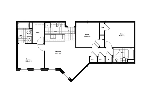 Festival Park C1, 1100 Floor Plan