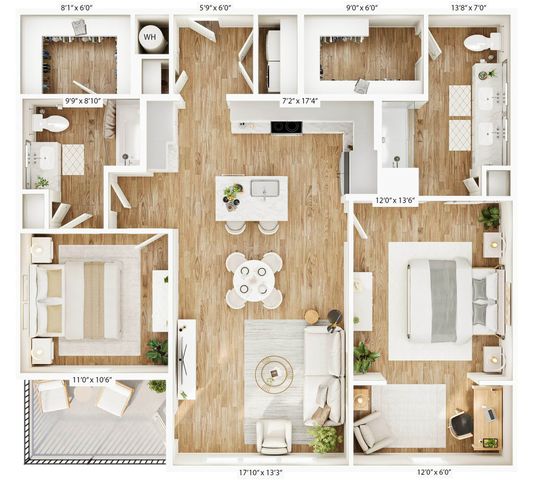 B3 Two Bedroom Two Bath