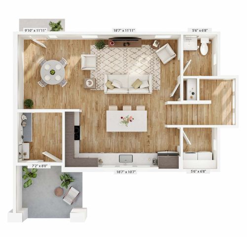 2 Bedroom Duplex
