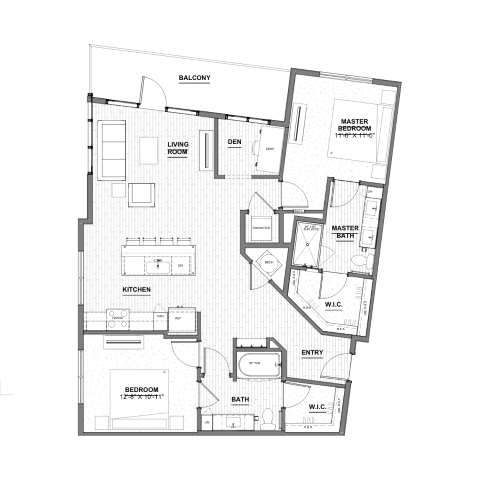 Ellison Museum District - Two Bedroom Floorplan