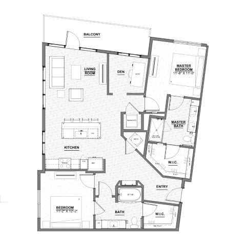 Ellison Museum District - Two-Bedroom Floorplan