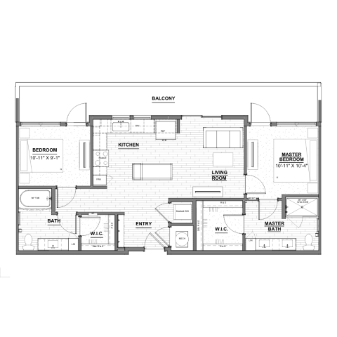 Ellison Museum District - Two-Bedroom Floorplan