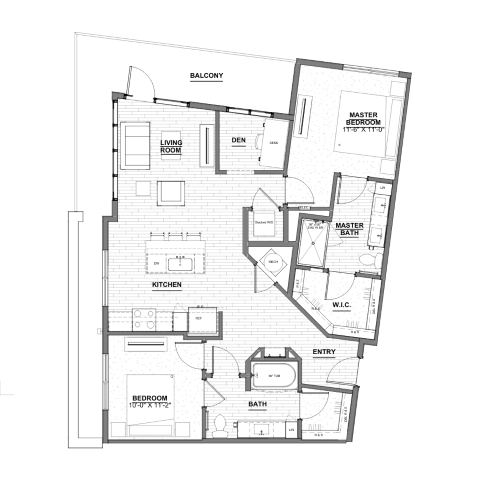 Ellison Museum District - Two-Bedroom Floorplan