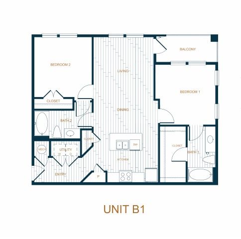 Neuhaus Lake Worth - Unit B1 Floorplan