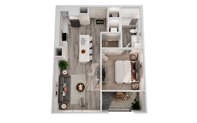 Neuhaus - One-Bedroom Apartment Layout