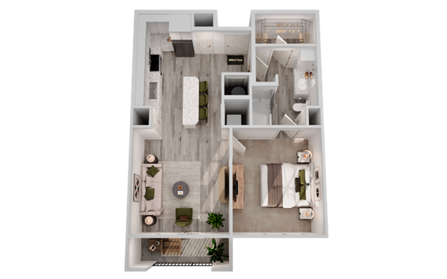 Neuhaus - One-Bedroom Floorplan