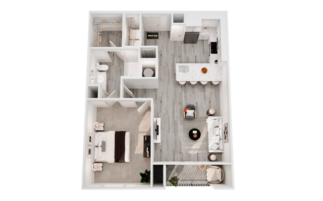 Neuhaus - One-Bedroom Floorplan